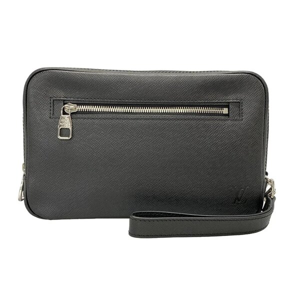 LOUIS VUITTON Neopavel Ardoise Taiga Mens Clutch Bag 728-081725 - Picture 1 of 14